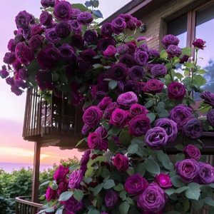 Роза Плетистая Плум Пэшн купить по цене от 610р. в интернет-магазине «Посадика» с доставкой почтой в в Приозерске и по всей России – [изображение №1].